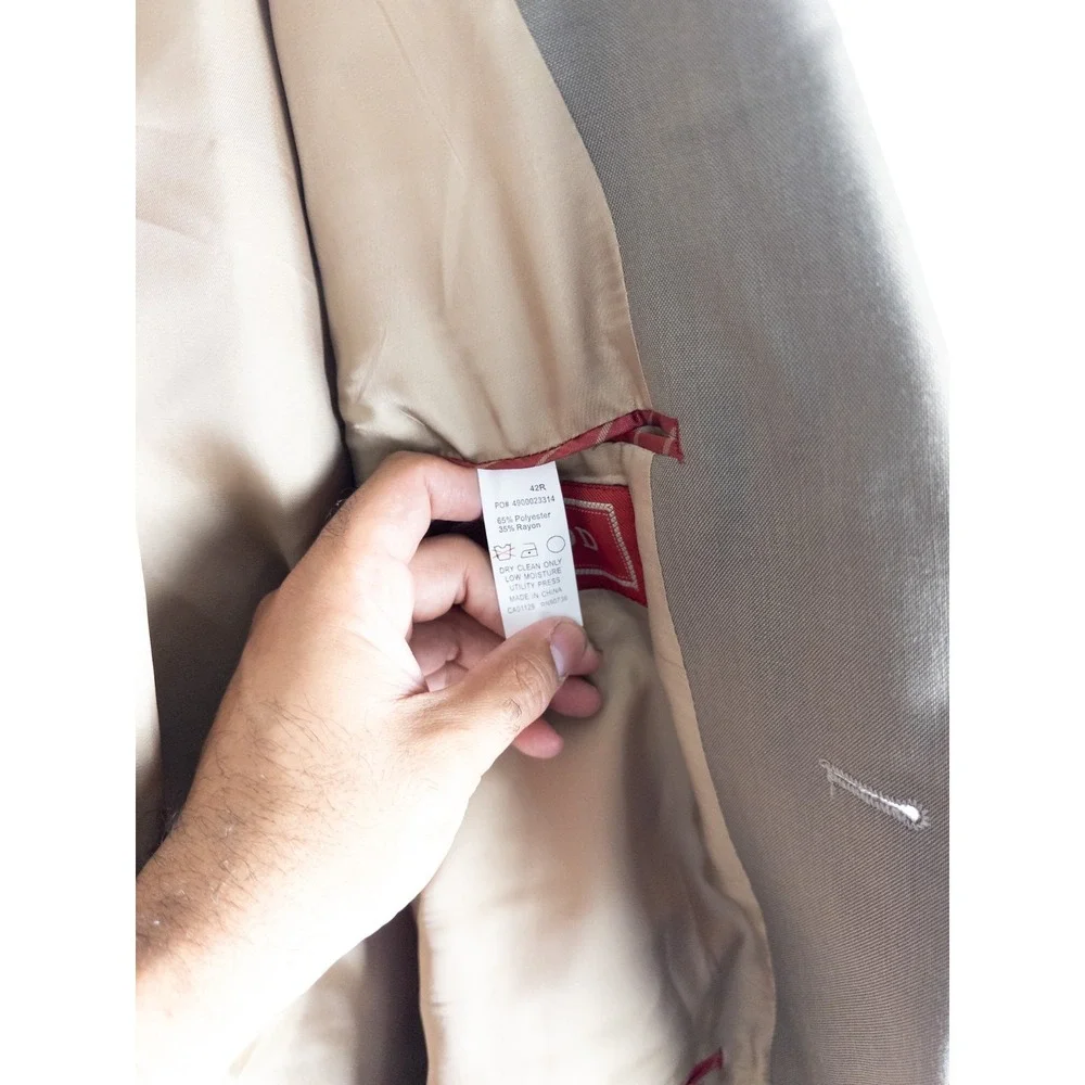 NWT IZOD Blazer Mens 42R Brown Preppy‎ Classic Single Breasted Suit Jacket